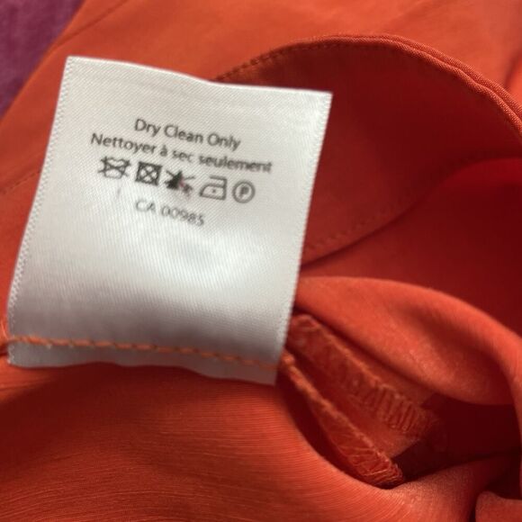 Veronica Beard Honolulu Linen Blend Pants Orange Size 4 - Picture 9 of 12